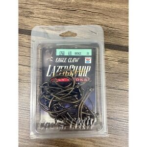 Eagle Claw Lazer Sharp Fly Hooks L256U 4/0 Bronze 20 Count‎ Made in USA